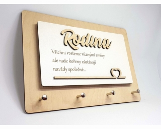 Věšák na klíče Rodina